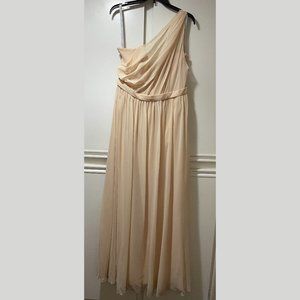 Alfred Angelo Long Dress - US Size 16, Cream/Champagne